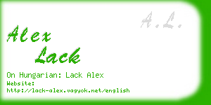 alex lack business card